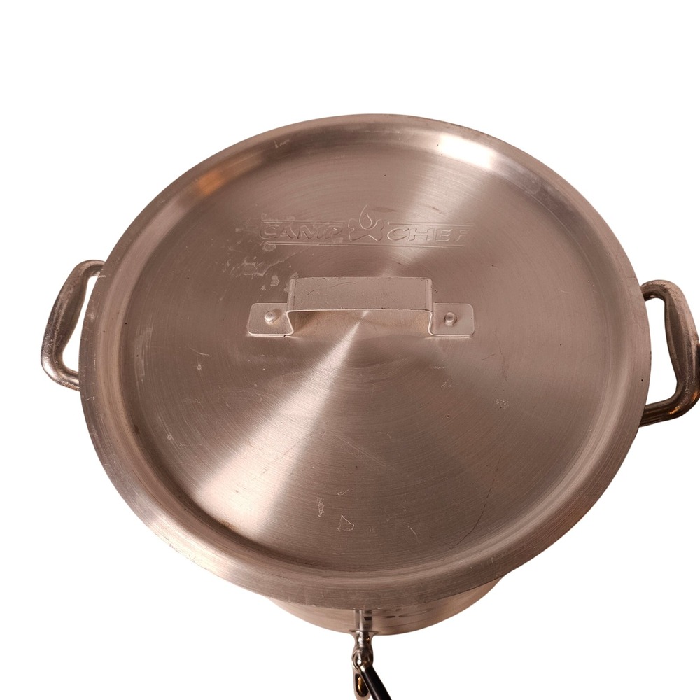 Camp Chef Hot Pot Aluminum Stockpot with Spigot and Lid Silver Outdoor - Picture 4 of 8
